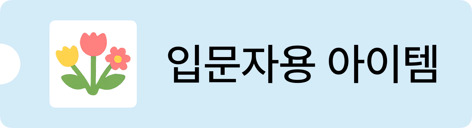 입문자용 아이템